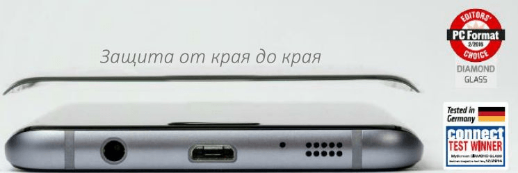 3D закаленное защитное стекло MyScreen 3D DIAMOND Glass EA Kit White iPhone 8Plus/7Plus